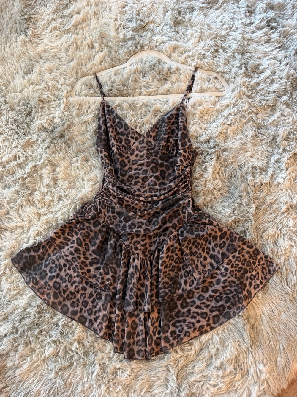 Windsor Leopard Print Slip Dress in Brown and Black